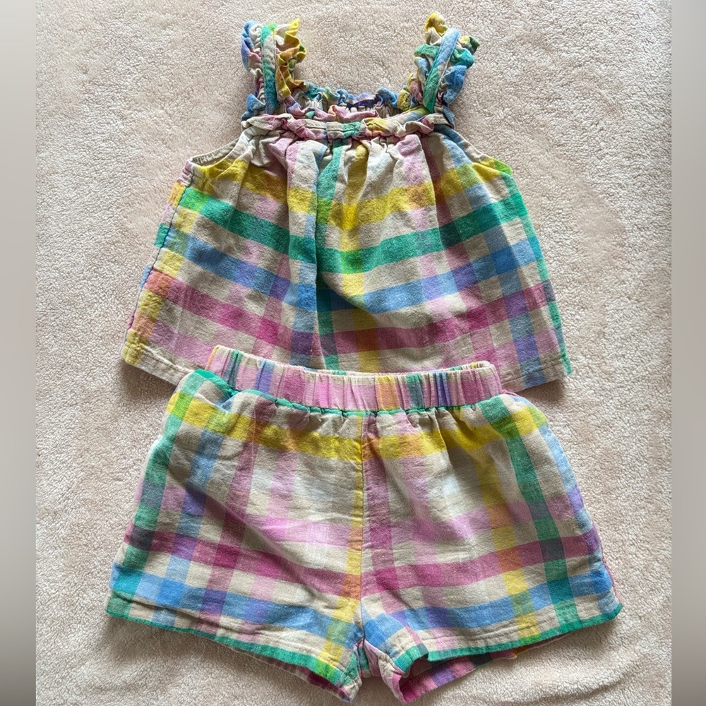 [GAP] Baby Girl Linen Blend Matching set